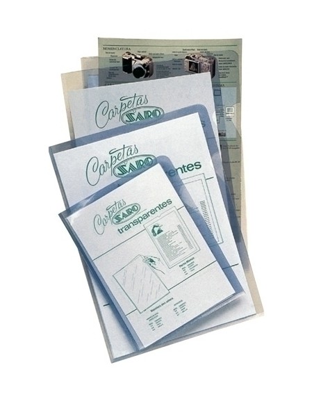 DOSS.ANG.RECT.SARO PVC 280µ Fº TRA P/50